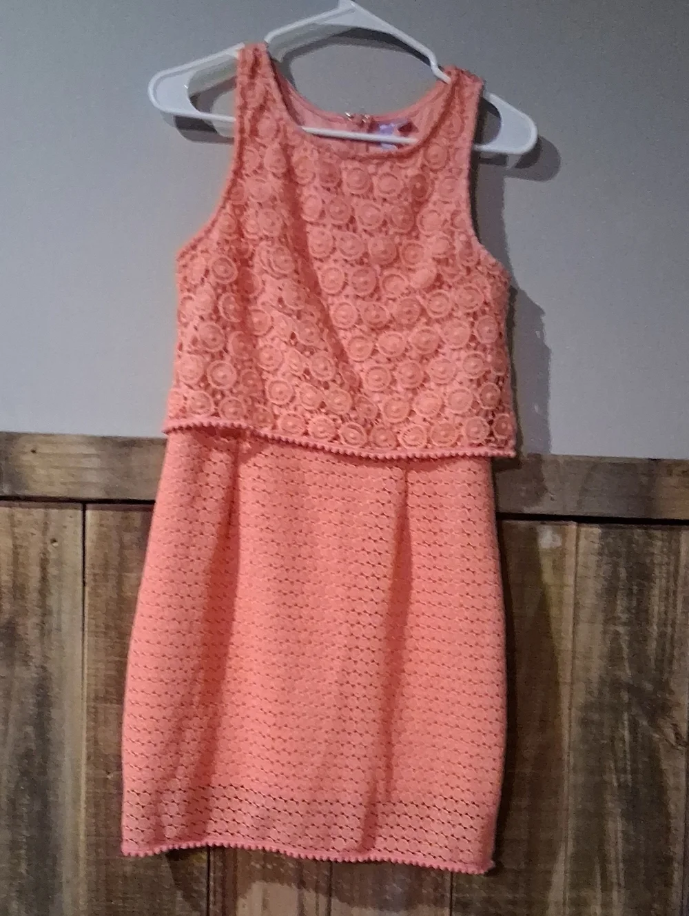 Alyx Coral Crochet Two-Piece Look Dress